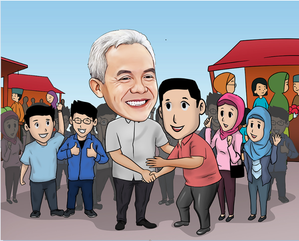 Ganjar Mendekati Massa