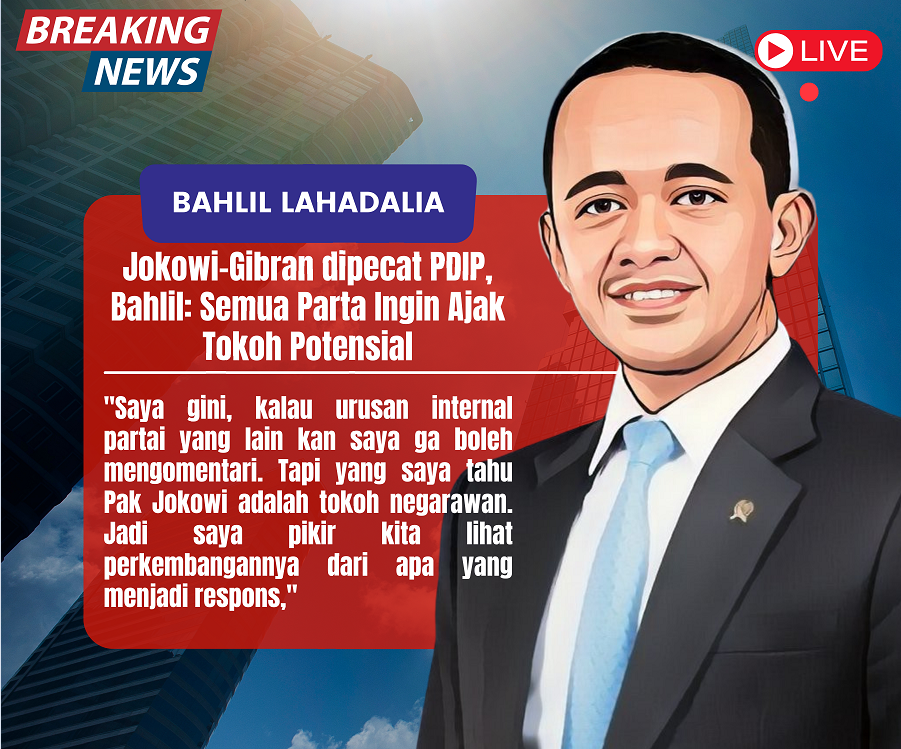 Jokowi-Gibran Dipecat PDIP, Bahlil: Semua Partai Ingin Ajak Tokoh Potensial